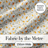 Soft Watercolor Orange Fruit Leaves Seamless Pattern Digital Print Fabric by the Metre UK Sewing Quilting Textile