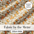 Vintage Orange Blossom Branch Seamless Pattern Digital Print Fabric by the Metre UK Sewing Quilting Textile