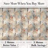 Minimal Birch Tree Autumn Leaves Seamless Pattern Digital Print Fabric by the Metre UK Sewing Quilting Textile