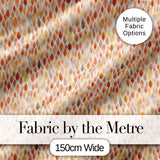 Soft Pastel Falling Leaves Autumn Seamless Pattern Digital Print Fabric by the Metre UK Sewing Quilting Textile