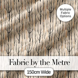 Bare Forest Tree Silhouettes Minimal Seamless Pattern Digital Print Fabric by the Metre UK Sewing Quilting Textile