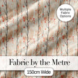 Minimal Birch Trees with Red Leaves Soft Autumn Seamless Pattern Digital Print Fabric by the Metre UK Sewing Quilting Textile