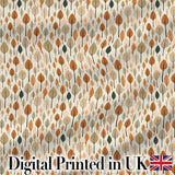 Autumn Leaves Minimal Scandi Style Seamless Pattern Digital Print Fabric by the Metre UK Sewing Quilting Textile