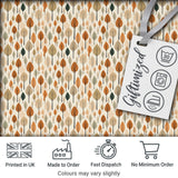 Autumn Leaves Minimal Scandi Style Seamless Pattern Digital Print Fabric by the Metre UK Sewing Quilting Textile