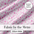 Soft Watercolor Pink Leaves Elegant Seamless Pattern Digital Print Fabric by the Metre UK Sewing Quilting Textile