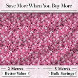 Pink Cherry Blossom Branches with White Flowers Seamless Pattern Digital Print Fabric by the Metre UK Sewing Quilting Textile