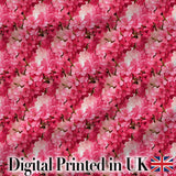Romantic Pink Blossoms on Warm Pastel Background Seamless Pattern Digital Print Fabric by the Metre UK Sewing Quilting Textile