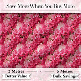 Romantic Pink Blossoms on Warm Pastel Background Seamless Pattern Digital Print Fabric by the Metre UK Sewing Quilting Textile