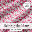 Elegant Pink Sakura Blossom Branches on Neutral Background Seamless Pattern Digital Print Fabric by the Metre UK Sewing Quilting Textile