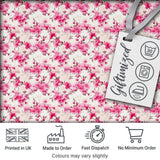 Elegant Pink Sakura Blossom Branches on Neutral Background Seamless Pattern Digital Print Fabric by the Metre UK Sewing Quilting Textile