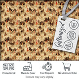Burnt Earth Texture with Scattered Flames and Ashes Seamless Pattern Digital Print Fabric by the Metre UK Sewing Quilting Textile