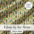 Whimsical Mixed Cactus and Succulent Illustration Seamless Pattern Digital Print Fabric by the Metre UK Sewing Quilting Textile