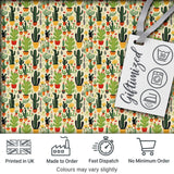 Whimsical Mixed Cactus and Succulent Illustration Seamless Pattern Digital Print Fabric by the Metre UK Sewing Quilting Textile