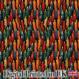 Vibrant Multicolor Dripping Wax Candles Dark Seamless Pattern Digital Print Fabric by the Metre UK Sewing Quilting Textile