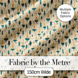 Elegant Teal Candlelight with Decorative Swirls Seamless Pattern Digital Print Fabric by the Metre UK Sewing Quilting Textile