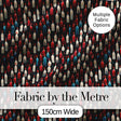 Abstract Dripping Candle Shapes on Dark Seamless Pattern Digital Print Fabric by the Metre UK Sewing Quilting Textile
