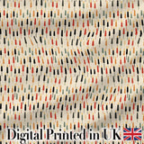 Minimal Tall Candle Silhouettes in Warm Tones Seamless Pattern Digital Print Fabric by the Metre UK Sewing Quilting Textile