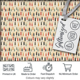 Minimal Tall Candle Silhouettes in Warm Tones Seamless Pattern Digital Print Fabric by the Metre UK Sewing Quilting Textile
