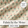 Vintage Red Candles on Ornate Holders Seamless Pattern Digital Print Fabric by the Metre UK Sewing Quilting Textile