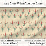 Vintage Red Candles on Ornate Holders Seamless Pattern Digital Print Fabric by the Metre UK Sewing Quilting Textile