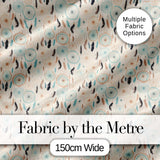 Soft Boho Dreamcatcher Feathers Neutral Seamless Pattern Designs Digital Print Fabric by the Metre UK Sewing Quilting Textile