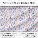 Pastel Pink Purple Dreamcatcher Feathers Seamless Pattern Digital Print Fabric by the Metre UK Sewing Quilting Textile