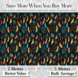 Vibrant Tribal Feathers Dreamcatcher Dark Seamless Pattern Digital Print Fabric by the Metre UK Sewing Quilting Textile
