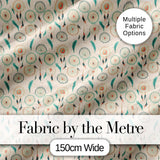 Minimal Dreamcatcher Feathers Soft Beige Seamless Pattern Digital Print Fabric by the Metre UK Sewing Quilting Textile