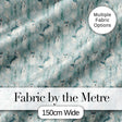 Cute Husky Dogs Floral Forest Pattern Soft Blue Background Digital Print Fabric by the Metre UK Sewing Quilting Textile