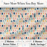 Pastel Watercolor Cute Cats Repeating Pattern Soft Neutral Background Digital Print Fabric by the Metre UK Sewing Quilting Textile