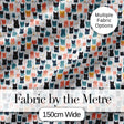 Playful Cartoon Cats with Hearts and Doodles Seamless Pattern Digital Print Fabric by the Metre UK Sewing Quilting Textile