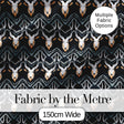 Elegant Antelope Skull Chevron Pattern Dark Background Seamless Digital Print Fabric by the Metre UK Sewing Quilting Textile