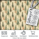 Soft Watercolor Pine Leaves Natural Seamless Pattern Digital Print Fabric by the Metre UK Sewing Quilting Textile