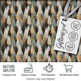Autumn Neutral Leaf Pattern with Grey Brown and Beige Tones Seamless Digital Print Fabric by the Metre UK Sewing Quilting Textile