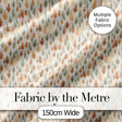 Soft Minimal Pine Leaf Pattern in Warm Earthy Tones Seamless Digital Print Fabric by the Metre UK Sewing Quilting Textile