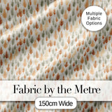 Soft Minimal Pine Leaf Pattern in Warm Earthy Tones Seamless Digital Print Fabric by the Metre UK Sewing Quilting Textile