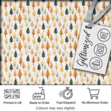 Autumn Leaves in Soft Pastel Tones Seamless Pattern Digital Print Fabric by the Metre UK Sewing Quilting Textile