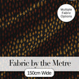 Elegant Gold Leaf Motif on Black Background Seamless Pattern Digital Print Fabric by the Metre UK Sewing Quilting Textile