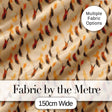 Soft Feather Style Leaves in Warm Autumn Tones Seamless Pattern Digital Print Fabric by the Metre UK Sewing Quilting Textile