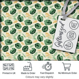 Tropical Leaves Mix with Palm and Monstera on Cream Background Seamless Digital Print Fabric by the Metre UK Sewing Quilting Textile