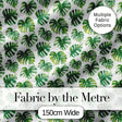 Fresh Green Monstera Leaves Watercolor Style Seamless Pattern Digital Print Fabric by the Metre UK Sewing Quilting Textile
