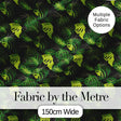 Bold Monstera Leaves on Black Background Tropical Seamless Pattern Digital Print Fabric by the Metre UK Sewing Quilting Textile