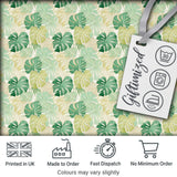 Soft Pastel Tropical Monstera Leaves on Cream Background Seamless Pattern Digital Print Fabric by the Metre UK Sewing Quilting Textile
