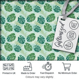 Green Monstera Leaves with Subtle Palm Background Seamless Pattern Digital Print Fabric by the Metre UK Sewing Quilting Textile