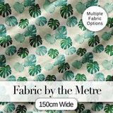 Muted Sage Green Monstera Leaves on Light Background Seamless Pattern Digital Print Fabric by the Metre UK Sewing Quilting Textile