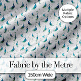 Watercolor Peacock Birds with Soft Floral Background Seamless Pattern Digital Print Fabric by the Metre UK Sewing Quilting Textile