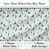 Watercolor Peacock Birds with Soft Floral Background Seamless Pattern Digital Print Fabric by the Metre UK Sewing Quilting Textile