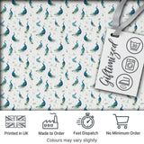 Watercolor Peacock Birds with Soft Floral Background Seamless Pattern Digital Print Fabric by the Metre UK Sewing Quilting Textile