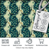 Art Deco Style Peacock with Ornate Feather Display Seamless Pattern Digital Print Fabric by the Metre UK Sewing Quilting Textile