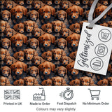 Realistic Golden Brown Puppy Dogs Close Up Seamless Pattern Digital Print Fabric by the Metre UK Sewing Quilting Textile